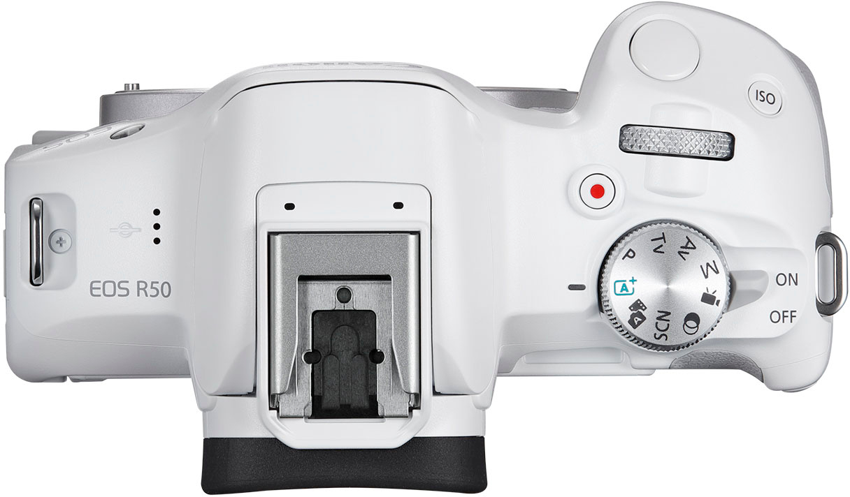 Appareil photo hybride Canon EOS R50, blanc + objectif RF-S 18