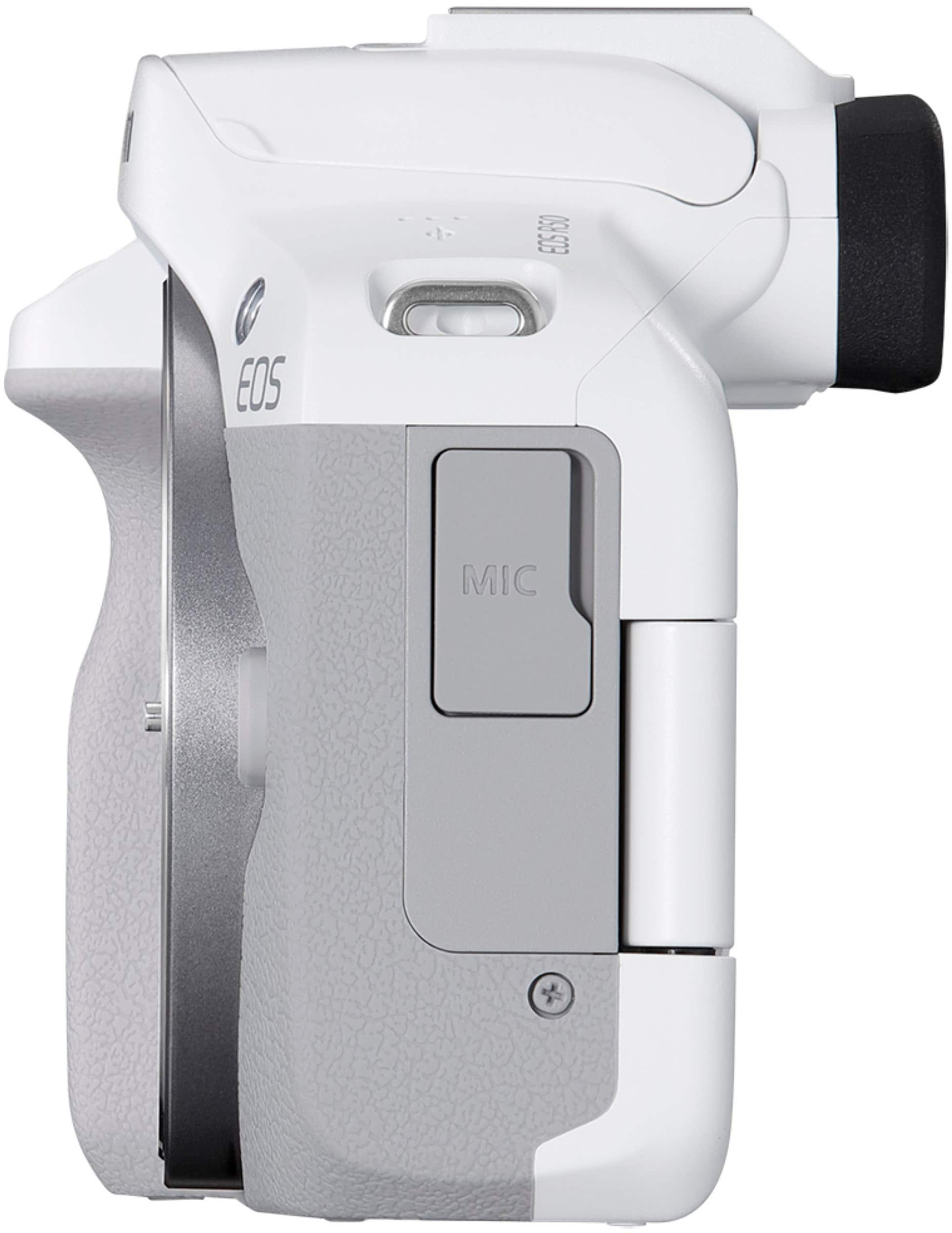 Alt View 19. Canon - EOS R50 4K Video Mirrorless Camera with RF-S 18-45mm f/4.5-6.3 IS STM Lens - White.