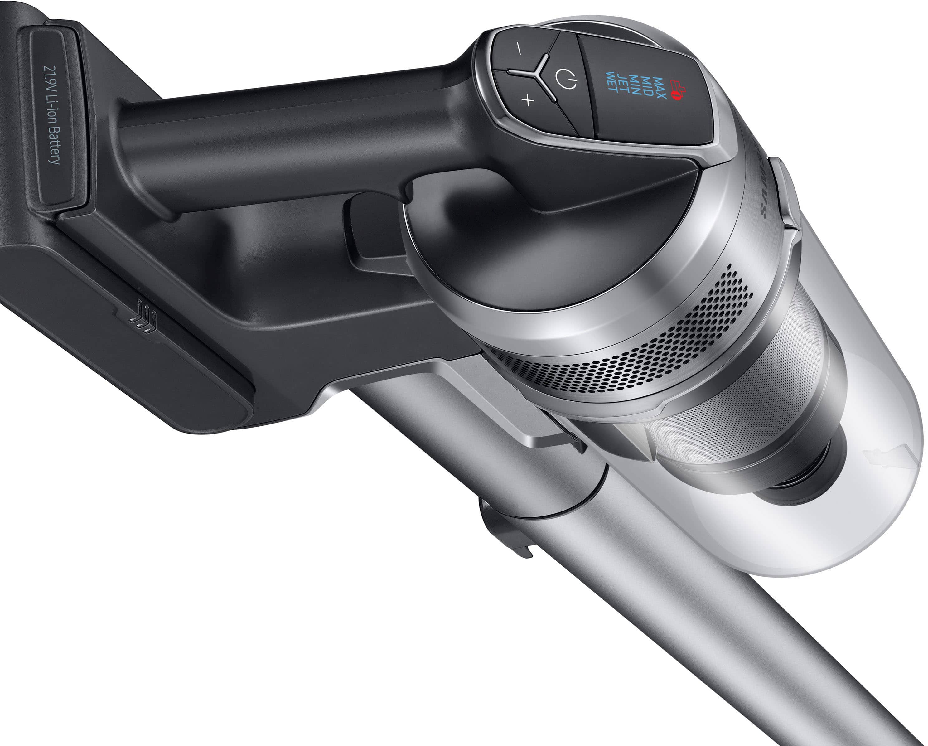Alt View 18. Samsung - Jet 75+ Cordless Stick Vacuum with Additional Battery - Titan ChroMetal.
