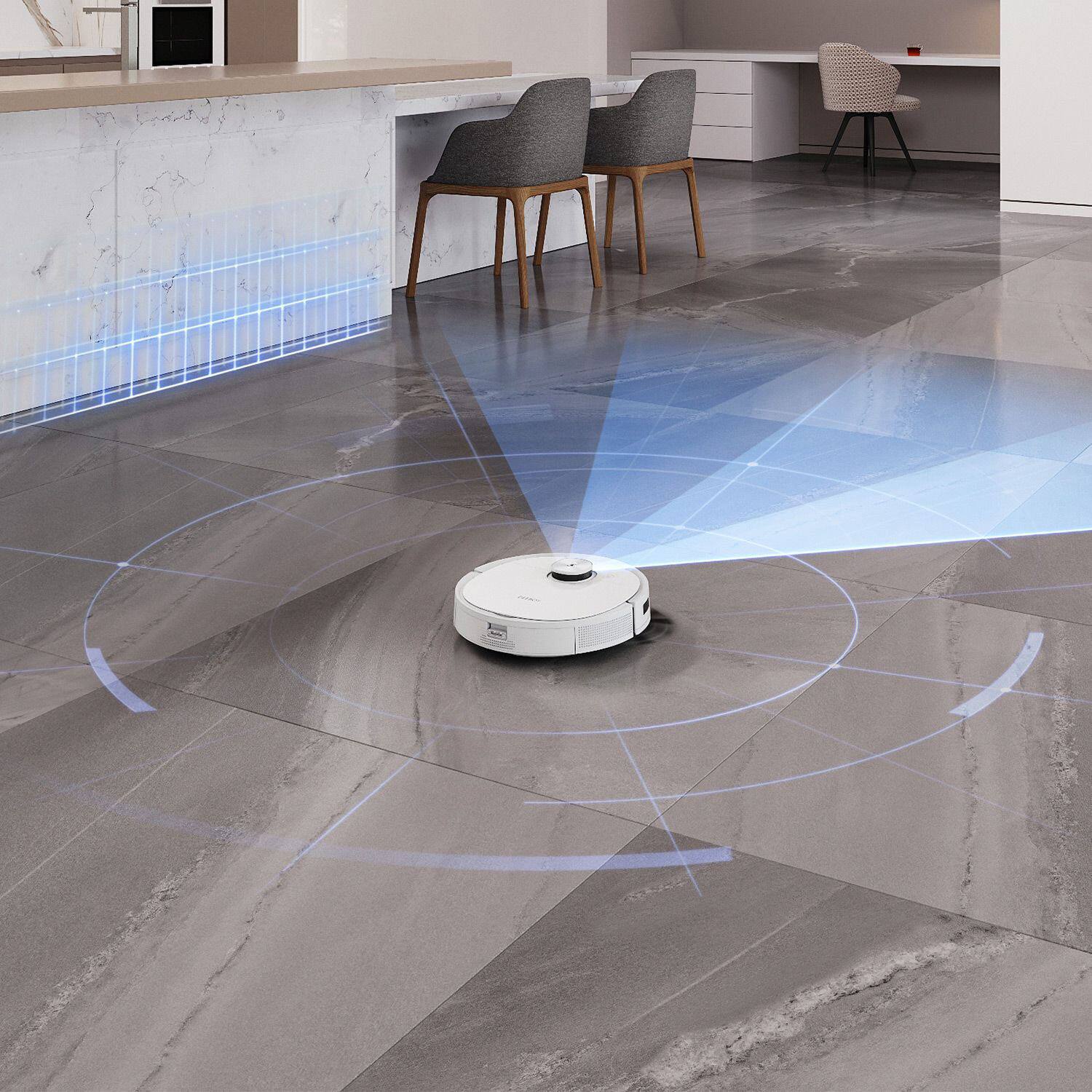 Alt View 13. ECOVACS Robotics - DEEBOT T9+ Robot Vacuum and Mop - WHITE.