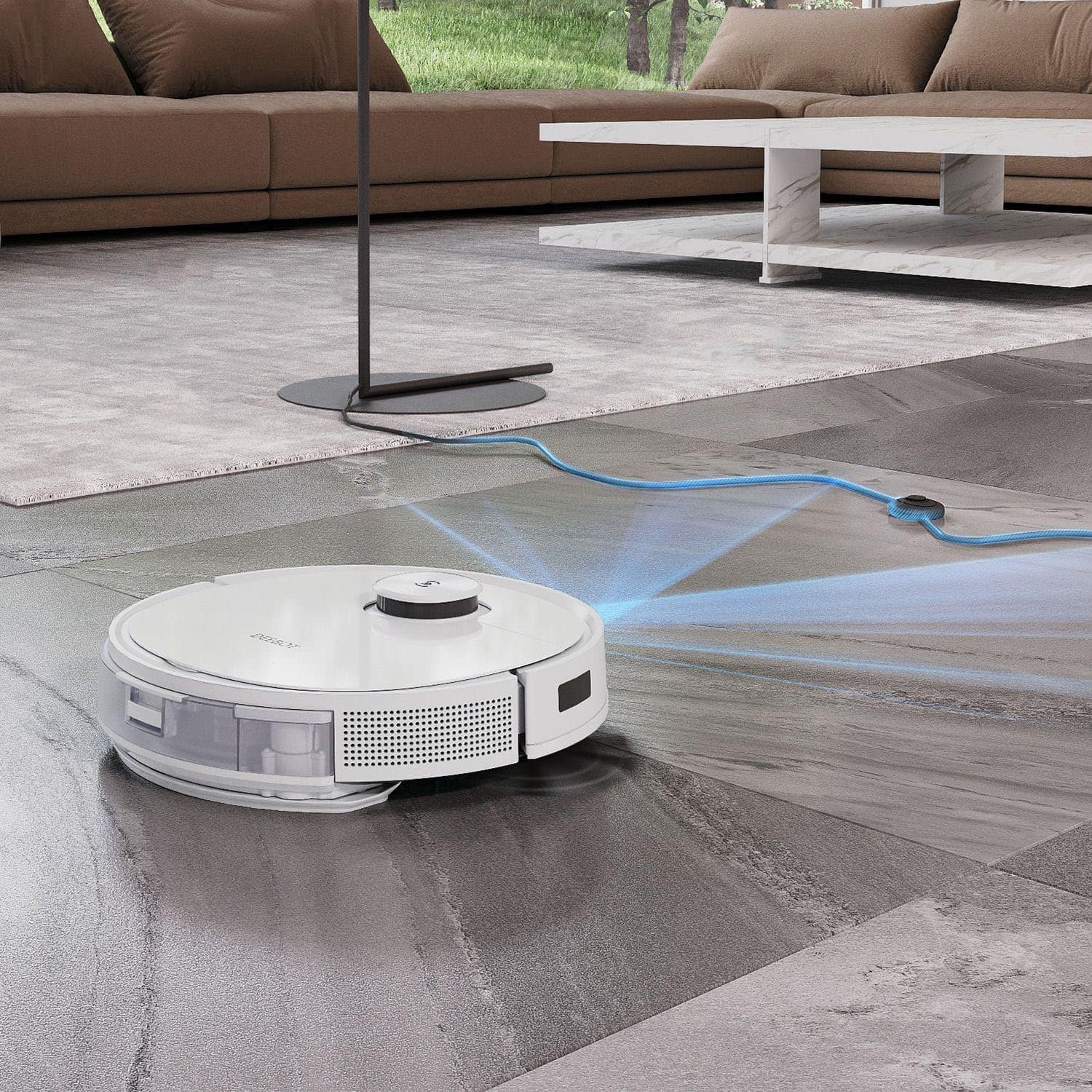 ECOVACS Robotics DEEBOT T9+ Robot Vacuum and Mop WHITE OZMOT9W+