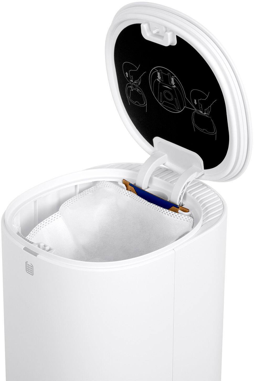 Left. ECOVACS Robotics - DEEBOT T9+ Robot Vacuum and Mop - WHITE.