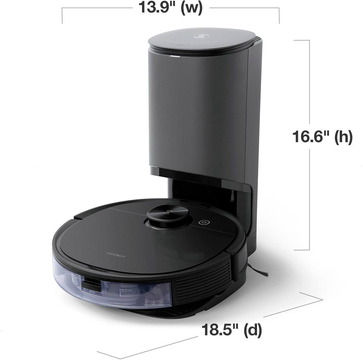 Alt View 16. ECOVACS Robotics - DEEBOT N10 MAX+ Robot Vacuum and Mop - BLACK.