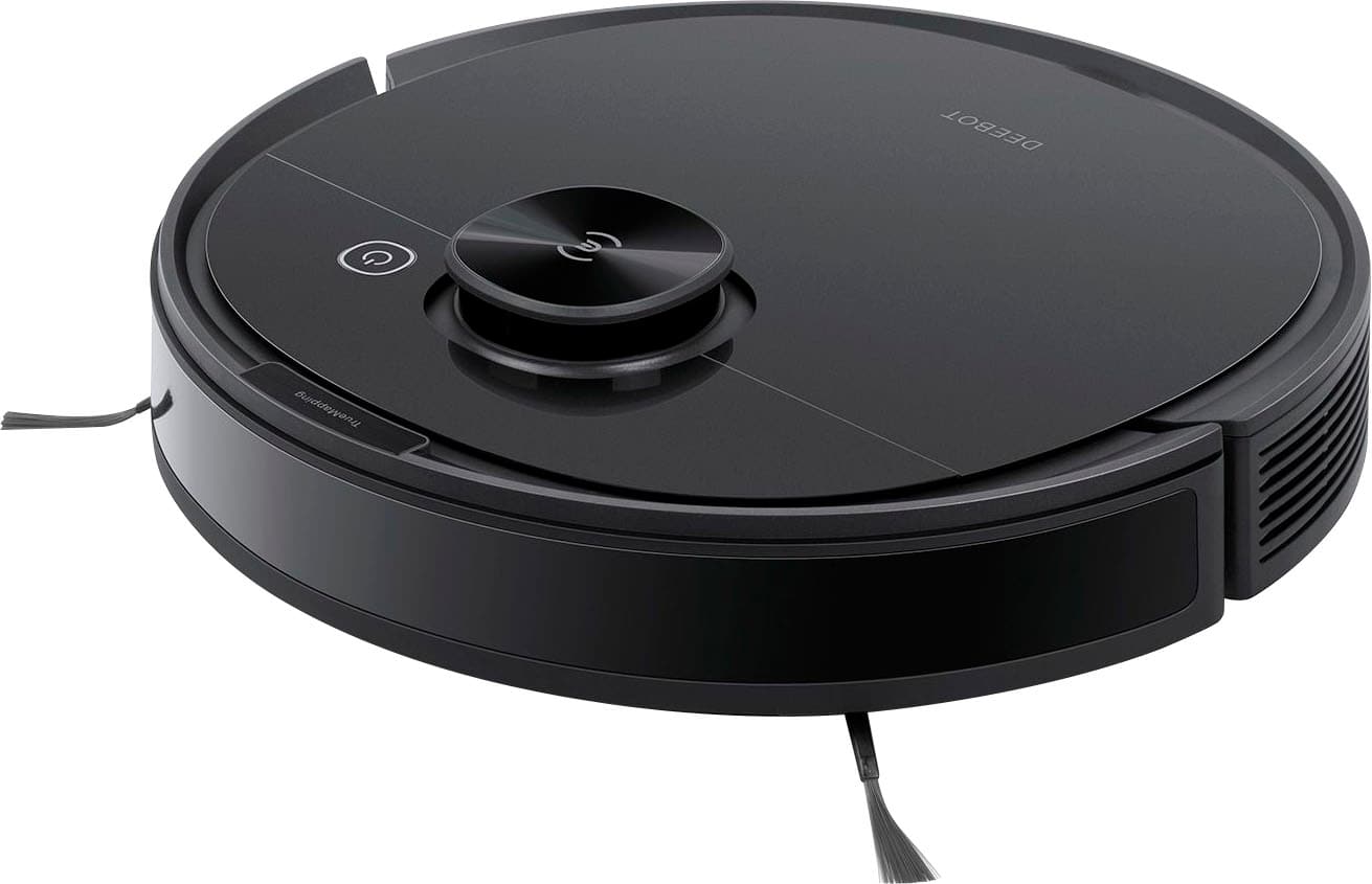 Left. ECOVACS Robotics - DEEBOT N10 MAX+ Robot Vacuum and Mop - BLACK.