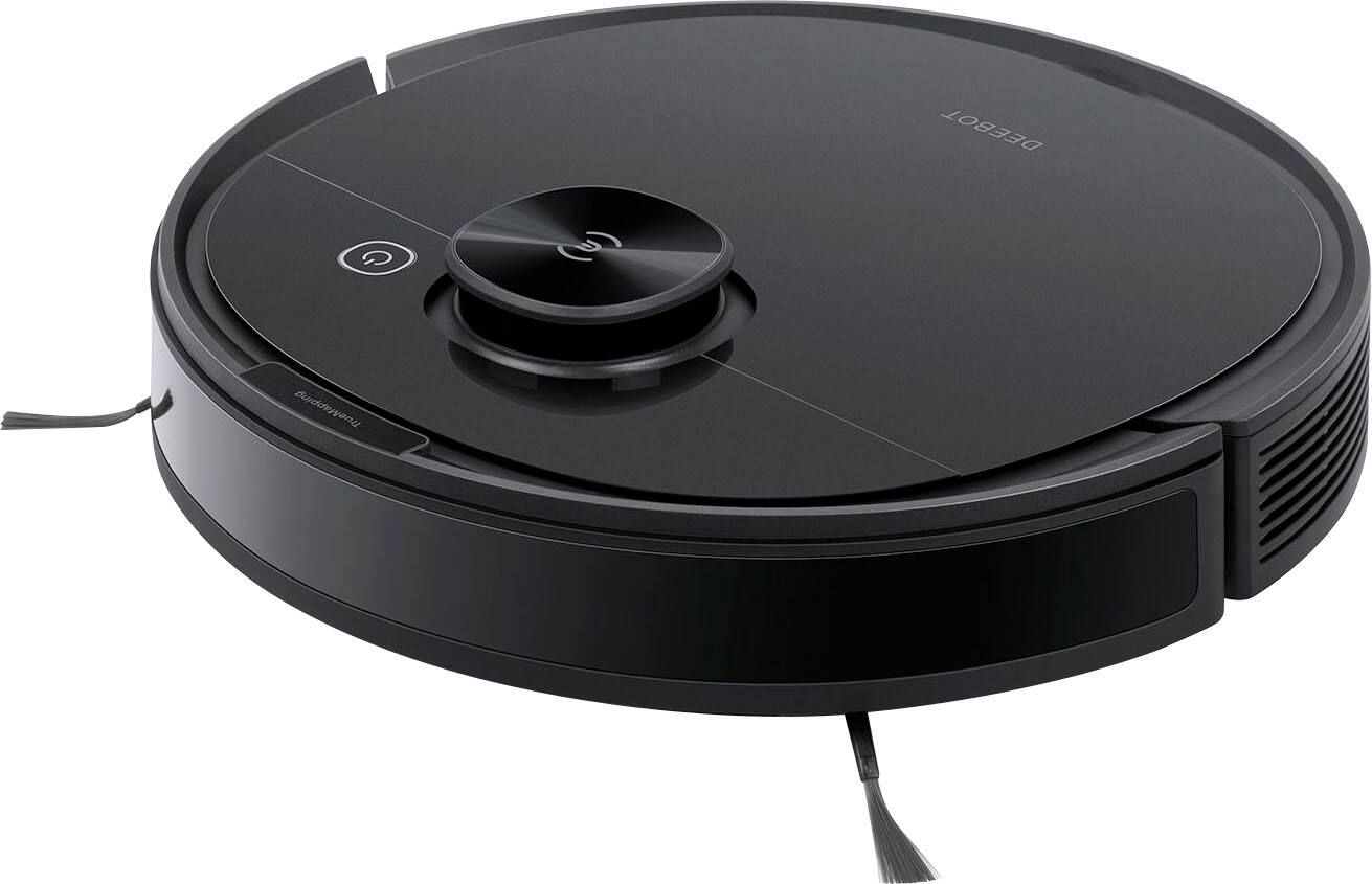 Left. ECOVACS Robotics - DEEBOT N10 MAX+ Robot Vacuum and Mop - BLACK.