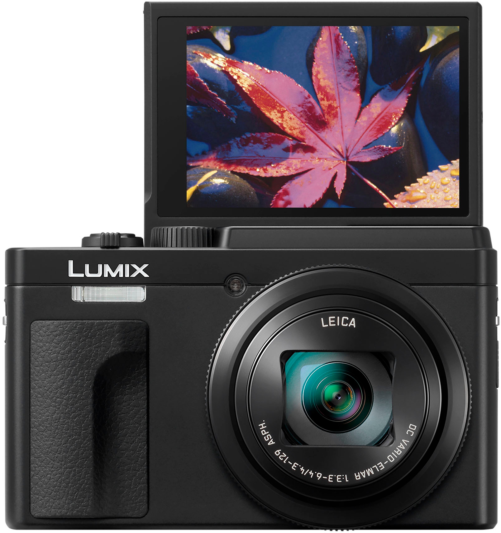 Left View: Panasonic - Lumix ZS80DK 20.3-Megapixel Digital Camera - Black