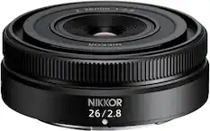 Front. Nikon - NIKKOR Z 26mm f/2.8 Wide-Angle Lens for Z Series Mirrorless Cameras.