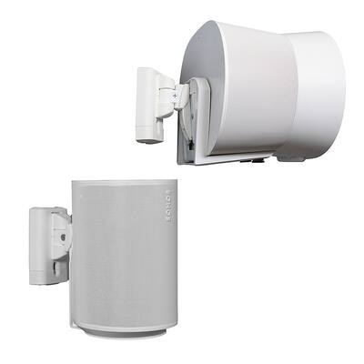 PUTORSEN Supporto Da Parete Per Sonos Era 100 – Girevole, Inclinabile Con Gestione Cavi – 2 Supporti Bianchi, Capacità 3 Kg