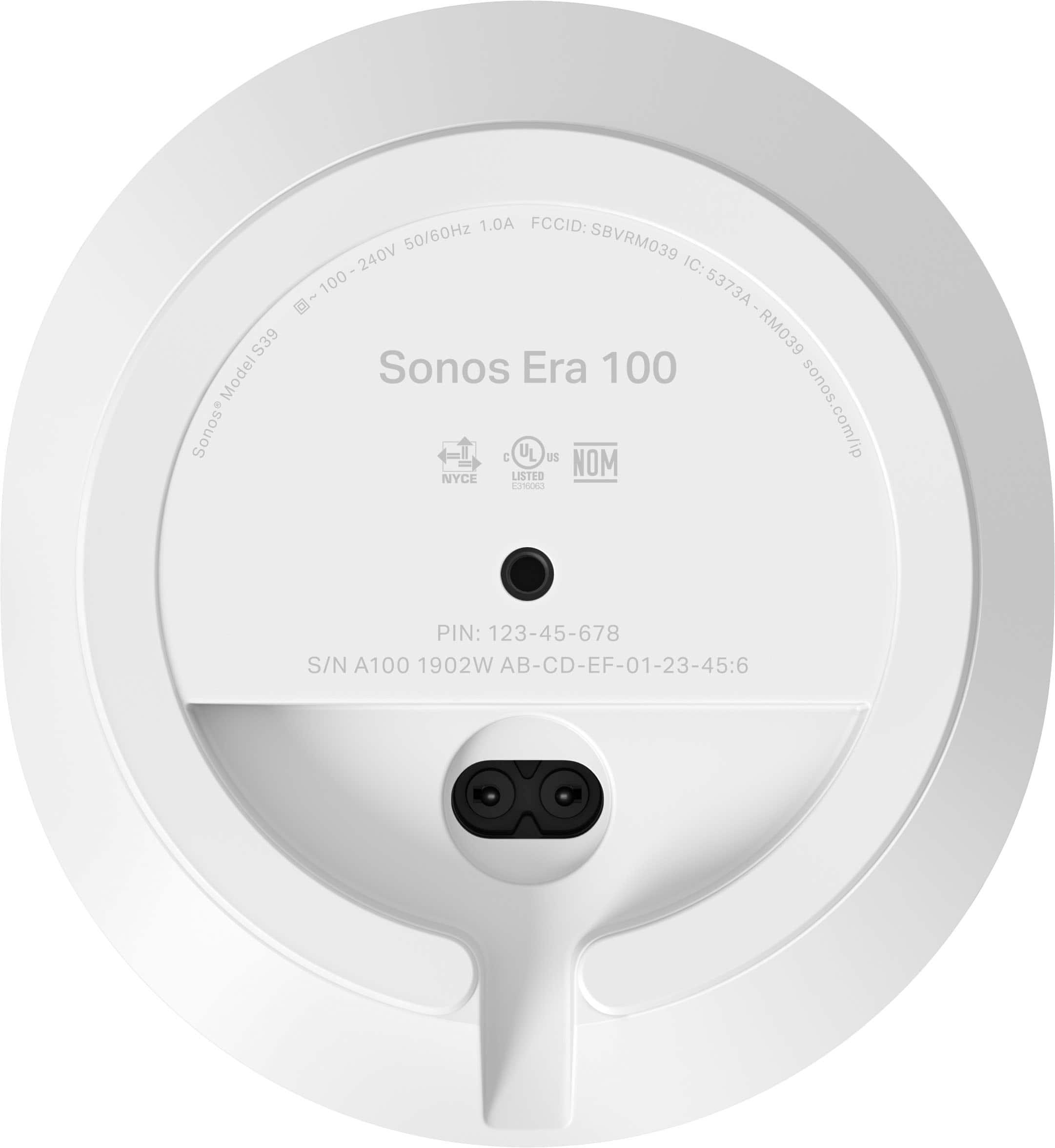 Alt View 12. Sonos - Era 100 WiFi and Bluetooth Smart Speaker (Each) - White.