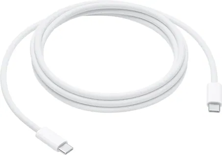 Front. Apple - 240W USB-C Charge Cable (2 m) - White.