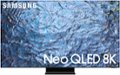 Front. Samsung - 85" Class QN900C Neo QLED 8K Smart Tizen TV - TITAN BLACK.
