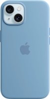 Apple - iPhone 15 Silicone Case with MagSafe - Winter Blue - Front_Zoom