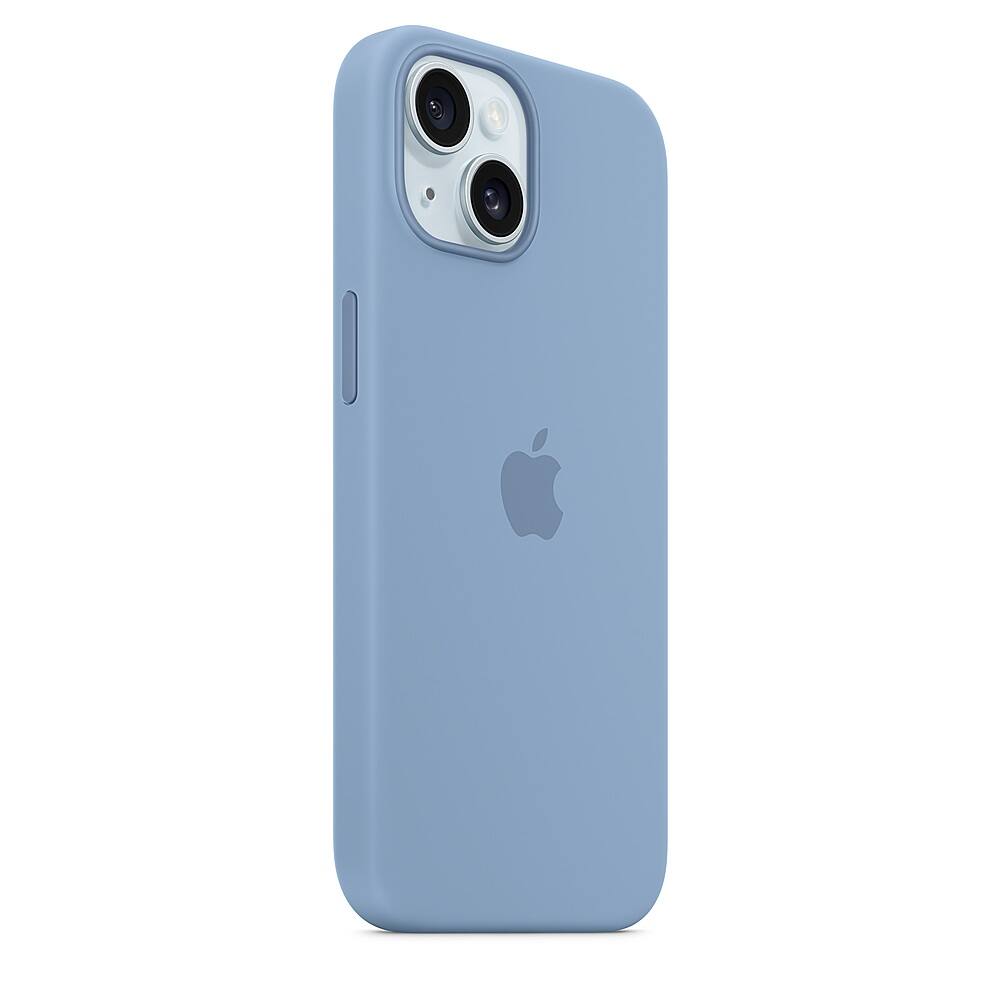 Alt View 11. Apple - iPhone 15 Silicone Case with MagSafe - Winter Blue.