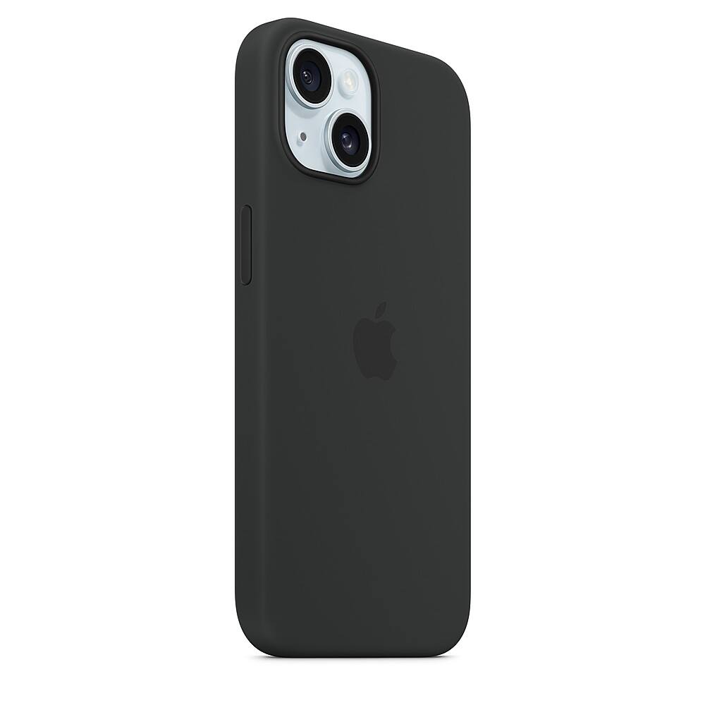 Alt View 11. Apple - iPhone 15 Silicone Case with MagSafe - Black.