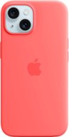 Apple - iPhone 15 Silicone Case with MagSafe - Guava - Front_Zoom