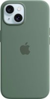 Apple - iPhone 15 Silicone Case with MagSafe - Cypress - Front_Zoom