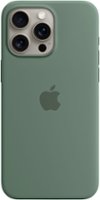 Apple - iPhone 15 Pro Max Silicone Case with MagSafe - Cypress - Front_Zoom