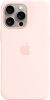 Apple - iPhone 15 Pro Max Silicone Case with MagSafe - Light Pink - Front_Zoom