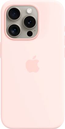 Apple - Refurbished Excellent - iPhone 15 Pro Silicone Case with MagSafe - Light Pink