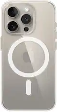 Front. Apple - iPhone 15 Pro Case with MagSafe - Clear.