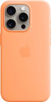 Apple - iPhone 15 Pro Silicone Case with MagSafe - Orange Sorbet - Front_Zoom