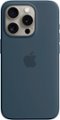 Front Zoom. Apple - iPhone 15 Pro Silicone Case with MagSafe - Storm Blue.