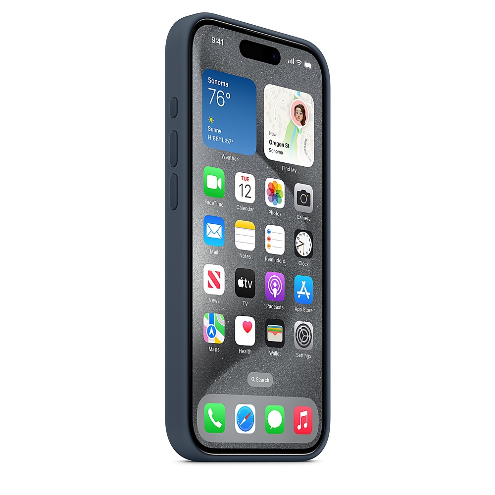 Funda de silicona Apple con MagSafe para iPhone 15 Pro Max - Storm Blue