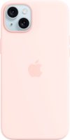 Apple - iPhone 15 Plus Silicone Case with MagSafe - Light Pink - Front_Zoom