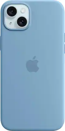 Apple - iPhone 15 Plus Silicone Case with MagSafe - Winter Blue
