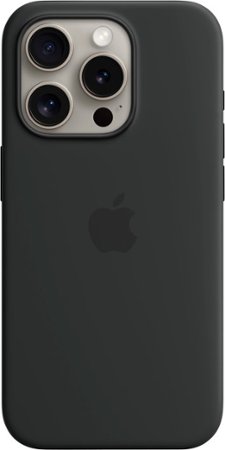 Apple - iPhone 15 Pro Silicone Case with MagSafe - Black