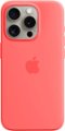 Front Zoom. Apple - iPhone 15 Pro Silicone Case with MagSafe - Guava.