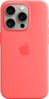 Apple - iPhone 15 Pro Silicone Case with MagSafe - Guava - Front_Zoom