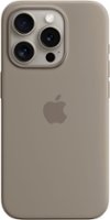 Apple - iPhone 15 Pro Silicone Case with MagSafe - Clay - Front_Zoom
