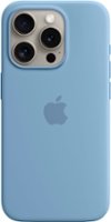 Apple - iPhone 15 Pro Silicone Case with MagSafe - Winter Blue - Front_Zoom