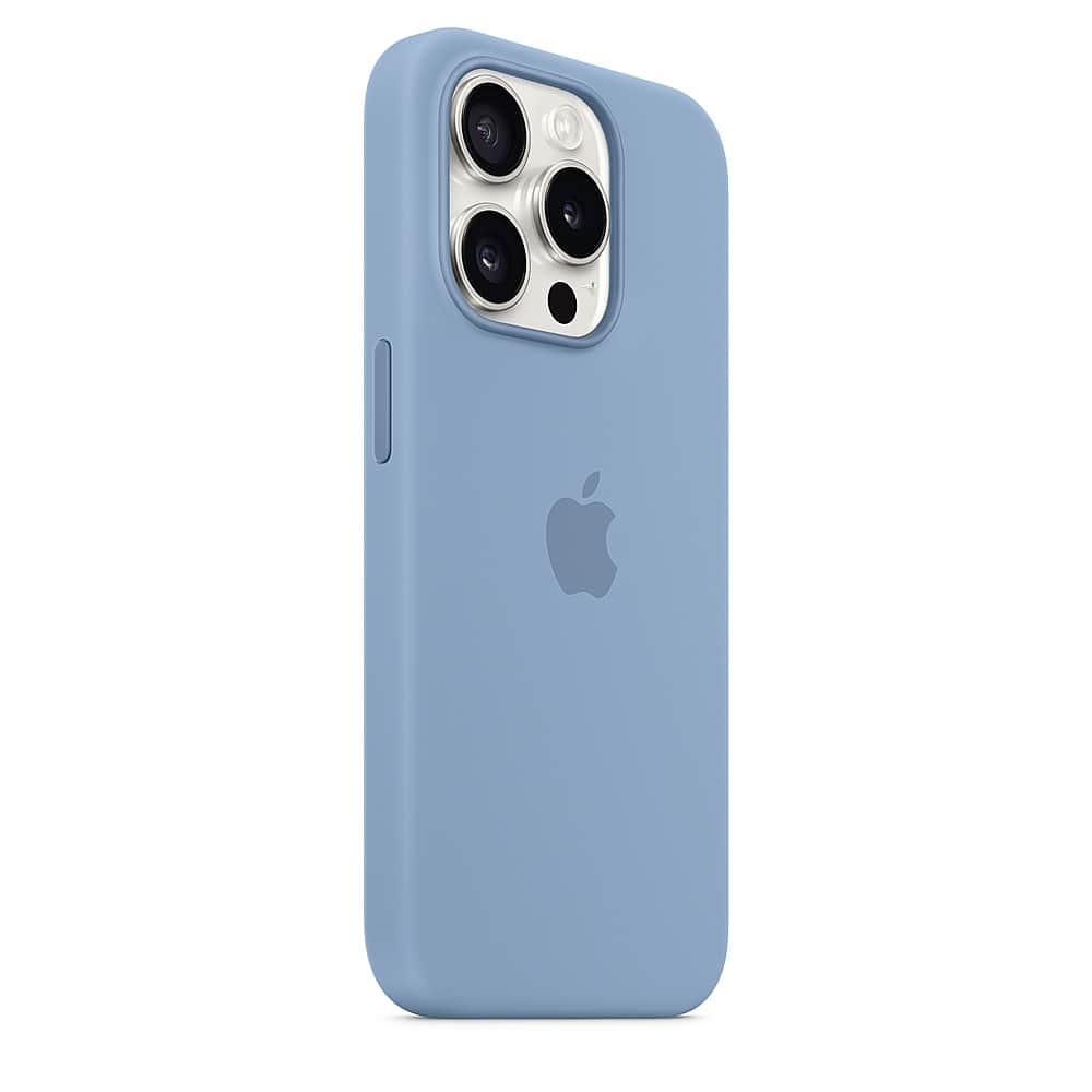 Alt View 1. Apple - iPhone 15 Pro Silicone Case with MagSafe - Winter Blue.