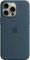 Apple - iPhone 15 Pro Max Silicone Case with MagSafe - Storm Blue