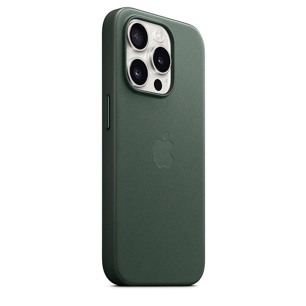 Alt View 1. Apple - iPhone 15 Pro FineWoven Case with MagSafe - Evergreen.
