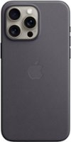 Apple - iPhone 15 Pro Max FineWoven Case with MagSafe - Black - Front_Zoom