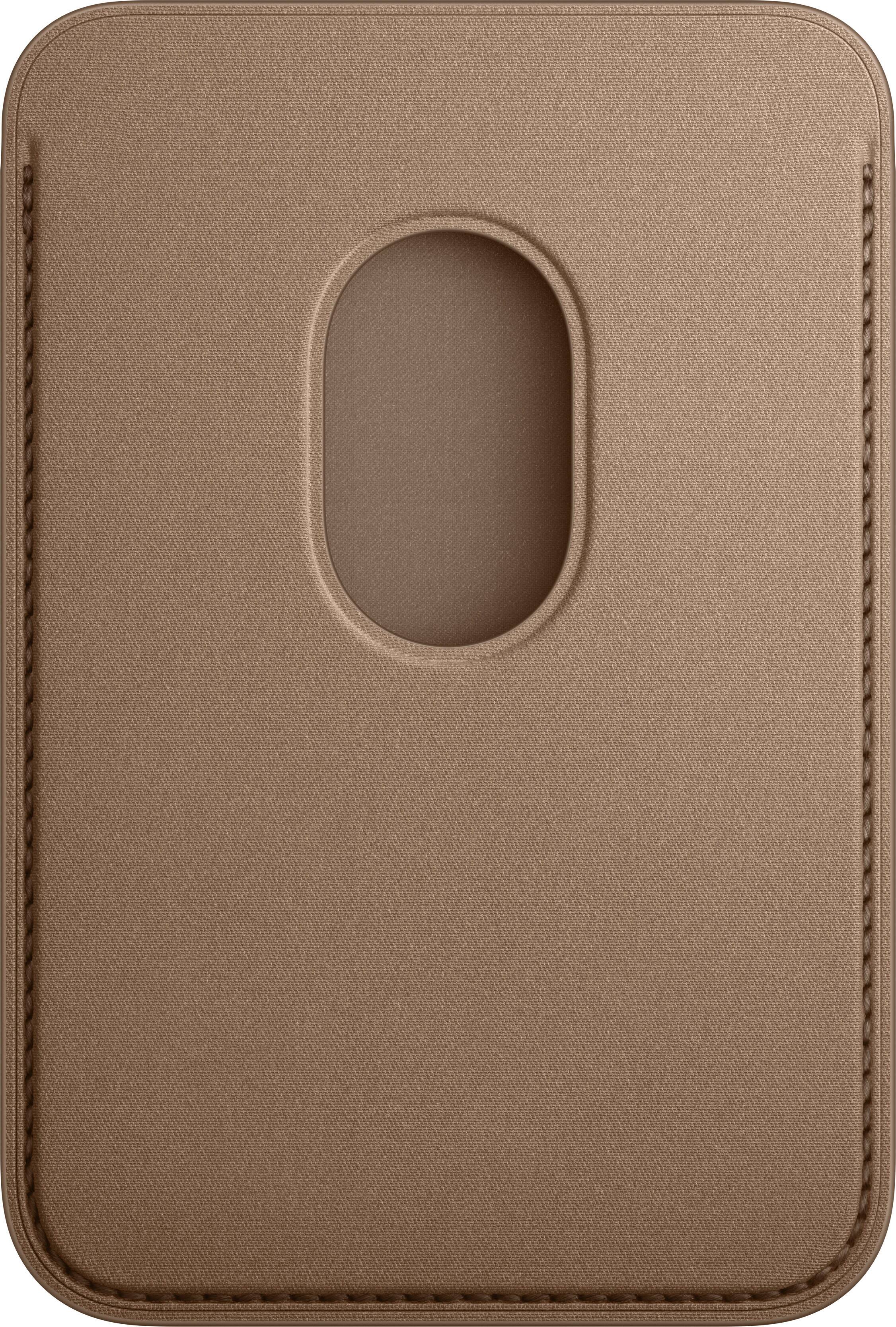 Left. Apple - iPhone FineWoven Wallet with MagSafe - Taupe.