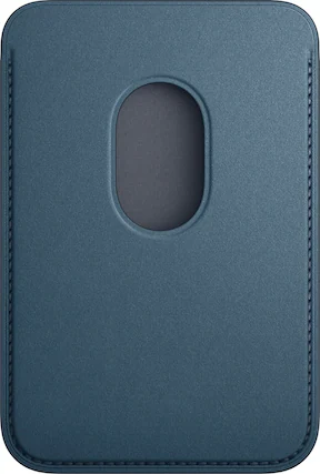 Angle. Apple - iPhone FineWoven Wallet with MagSafe - Pacific Blue.