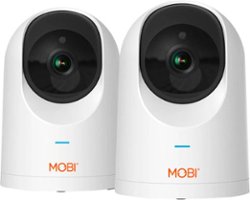 MOBI - Cam Pro Wi-Fi Pan & Tilt Video Baby Monitor with 2 Cameras and Night Vision - White - Front_Zoom