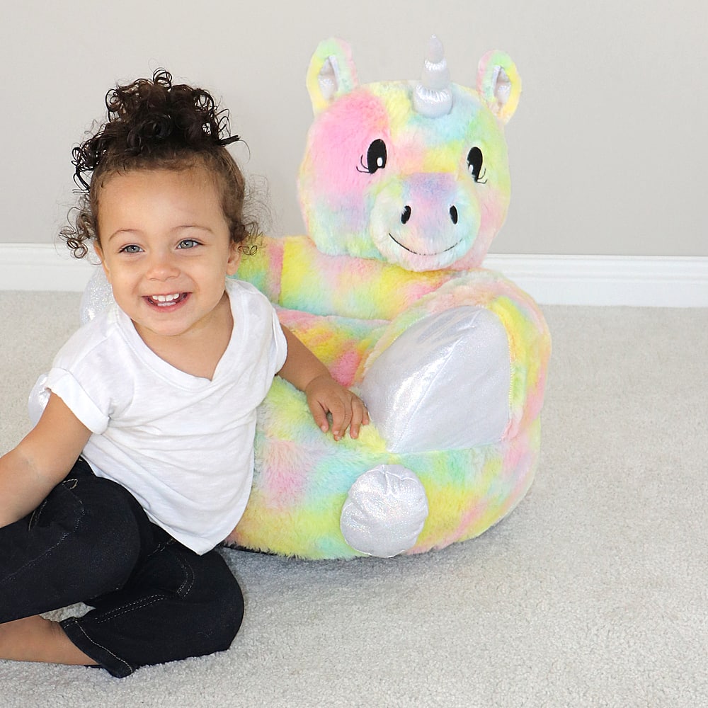 Best Buy: Trend Lab Toddler Plush Rainbow Unicorn Character Chair Multi ...