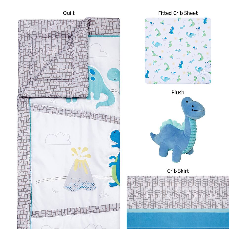 Best Buy: Sammy & Lou 4pc Crib Bedding Set Dinosaur Pals 55352