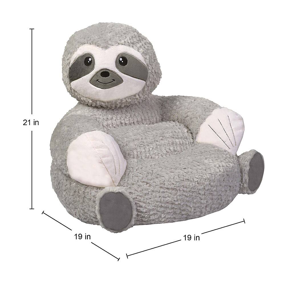 Best Buy: Trend Lab Toddler Plush Sloth Character Chair Gray 103406