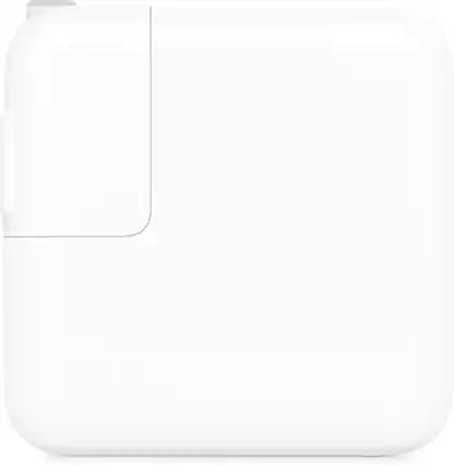 Front. Apple - 30W USB-C Power Adapter - White.