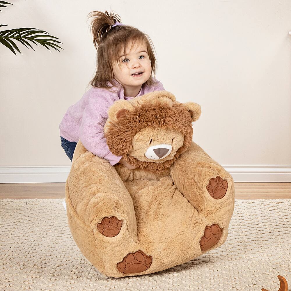Best Buy Toddler Plush Lion Character Chair by Cuddo Buddies Orange 103749