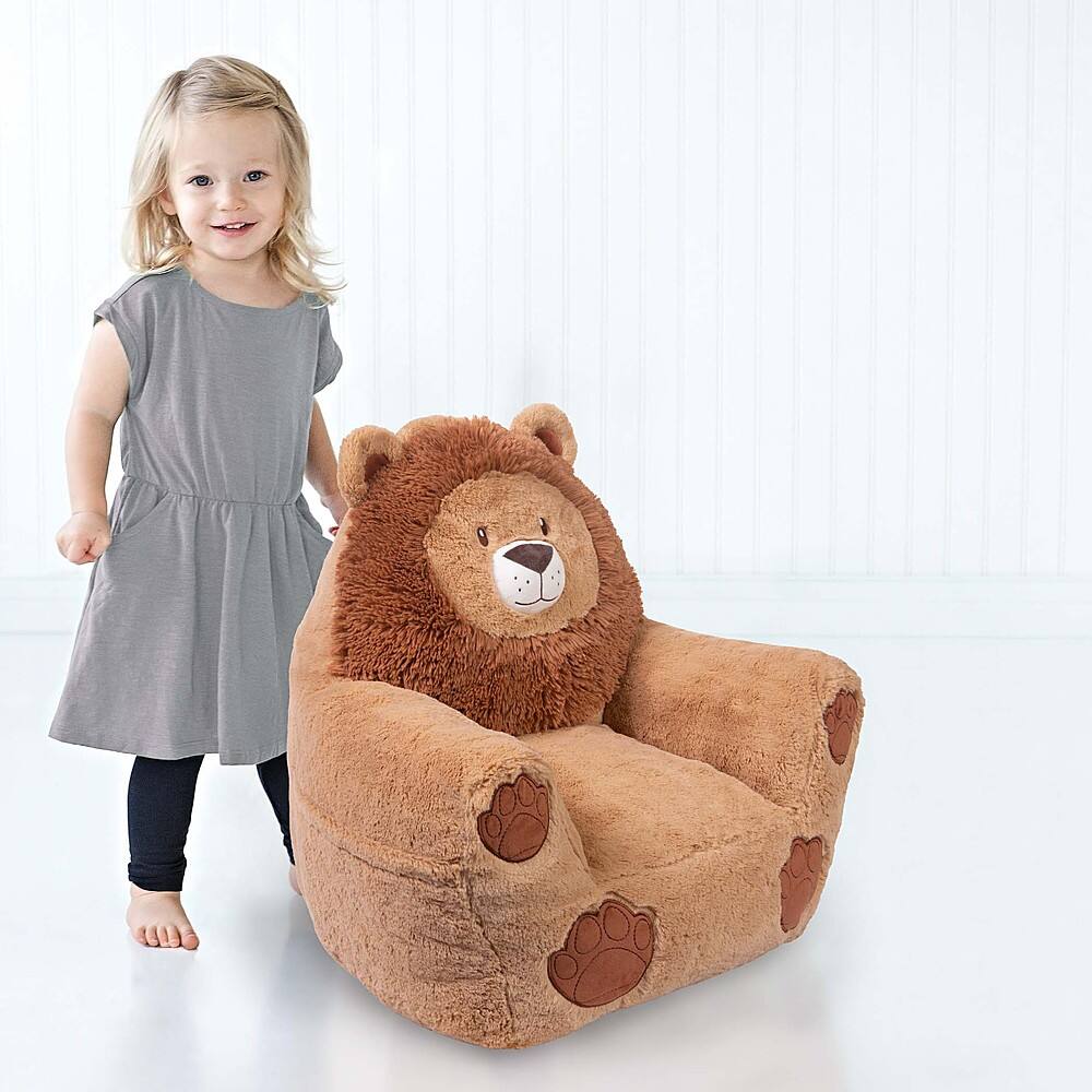 Best Buy Toddler Plush Lion Character Chair by Cuddo Buddies Orange 103749