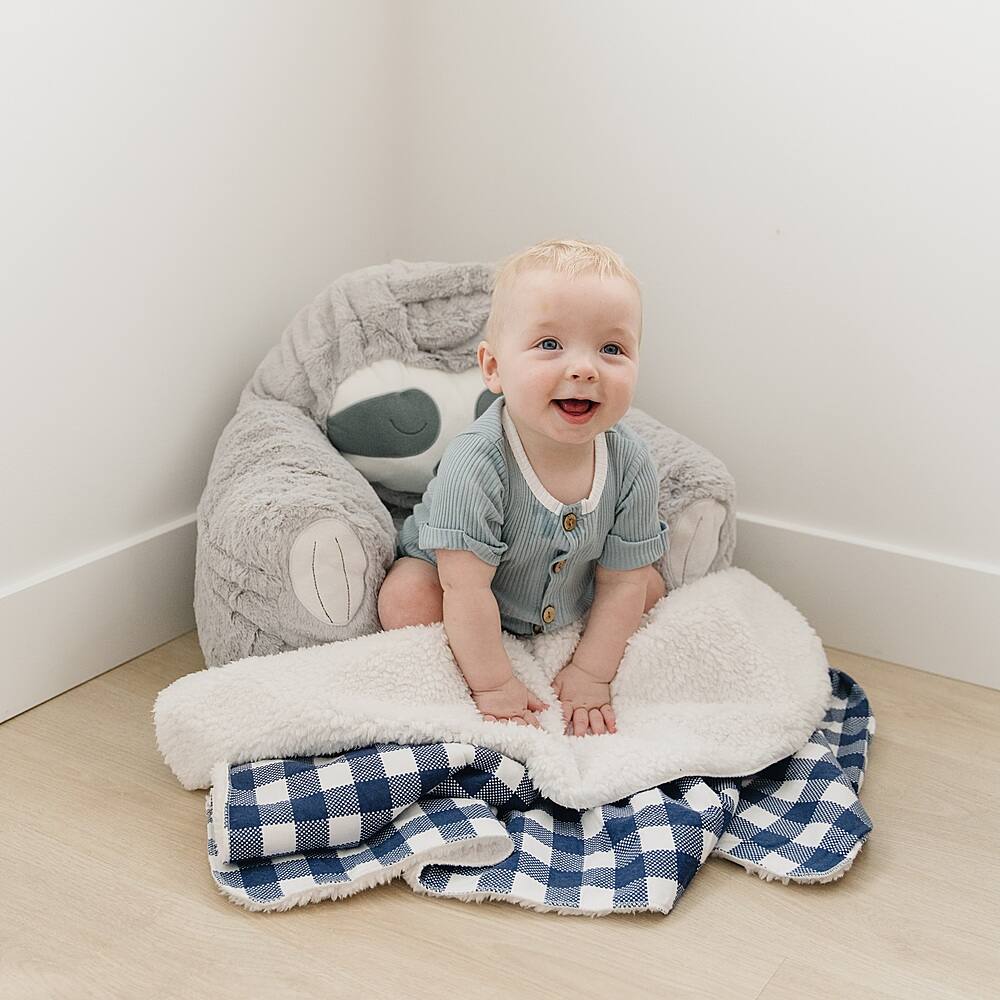 Best Buy Toddler Plush Sloth Character Chair by Cuddo Buddies Gray 103704