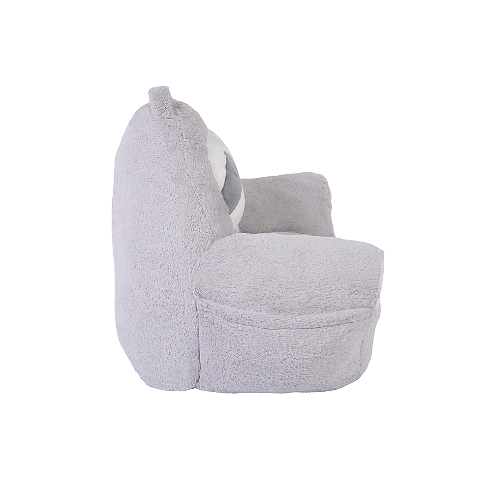 Left View: Toddler Plush Sloth Character Chair by Cuddo Buddies - Gray