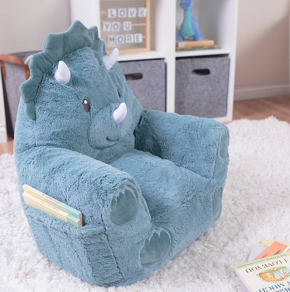 Best Buy Toddler Plush Dinosaur Character Chair by Cuddo Buddies Blue 103753
